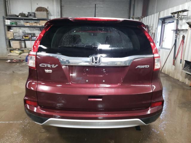 5J6RM4H50FL038199 - 2015 HONDA CR-V EX BURGUNDY photo 6