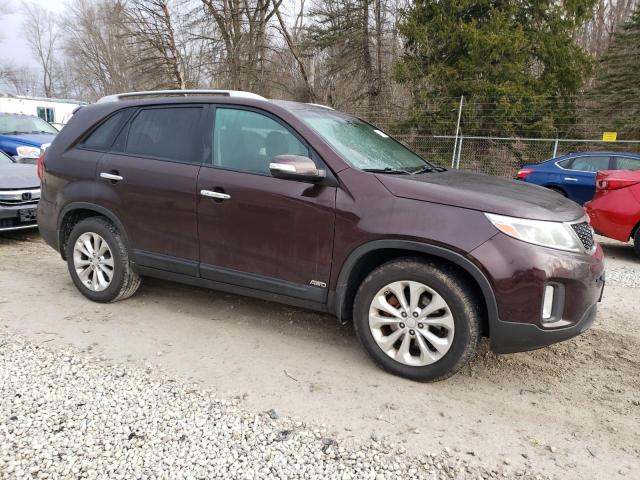 5XYKUDA74FG552569 - 2015 KIA SORENTO EX BURGUNDY photo 4