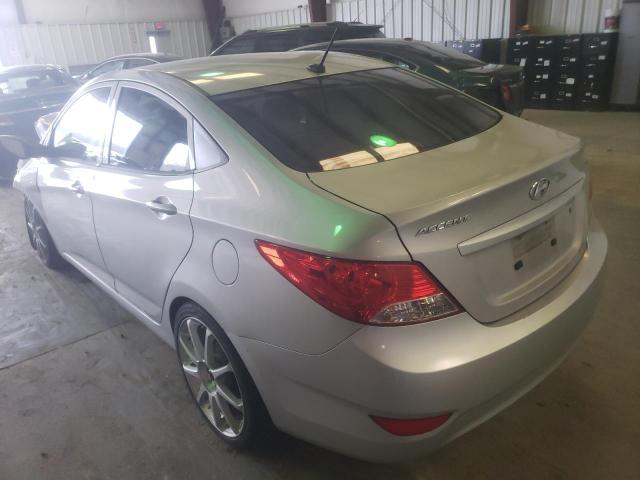 KMHCT4AEXDU475736 - 2013 HYUNDAI ACCENT GLS GRAY photo 2