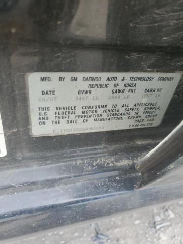 KL1TD56628B085859 - 2008 CHEVROLET AVEO BASE BLACK photo 12