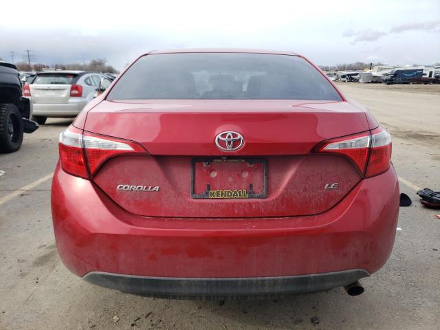 2T1BURHE6EC048665 - 2014 TOYOTA COROLLA L RED photo 6