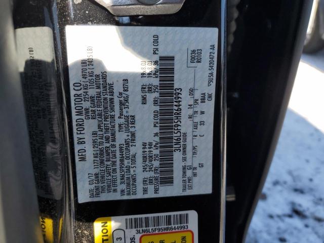 3LN6L5F95HR644993 - 2017 LINCOLN MKZ RESERVE შავი ფოტო 12