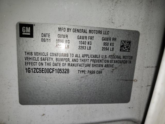 1G1ZC5E00CF105328 - 2012 CHEVROLET MALIBU 1LT 白色 照片 13