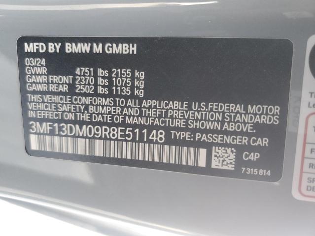 3MF13DM09R8E51148 - 2024 BMW M2 SILVER photo 13