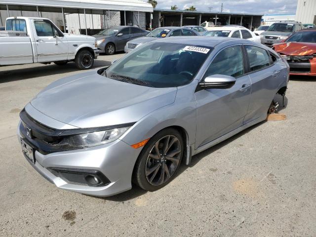 2HGFC2F87KH512381 - 2019 HONDA CIVIC SPORT SILVER photo 1