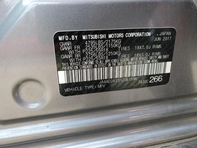 JA4AD2A31HZ061596 - 2017 MITSUBISHI OUTLANDER ES GRAY photo 13