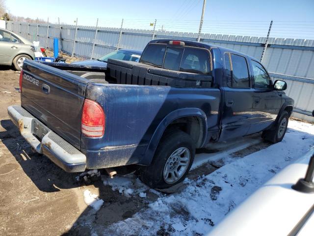 1B7HL38N52S668752 - 2002 DODGE DAKOTA QUAD SPORT BLUE photo 3