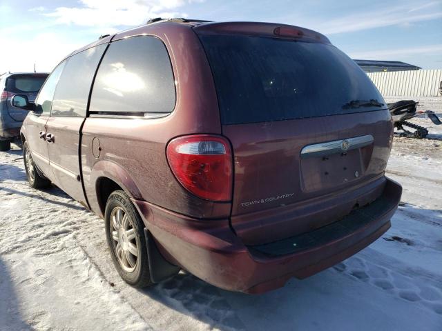 2A4GP54L57R210826 - 2007 CHRYSLER TOWN & COU TOURING ბურგუნდია ფოტო 2