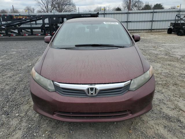 19XFB2F57CE065488 - 2012 HONDA CIVIC LX MAROON photo 5