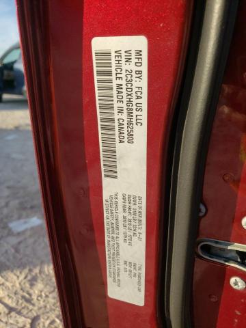 2C3CDXHG8MH625800 - 2021 DODGE CHARGER GT MAROON photo 12