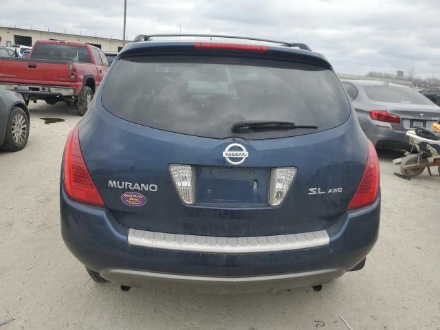 JN8AZ08W56W541168 - 2006 NISSAN MURANO SL BLUE photo 6