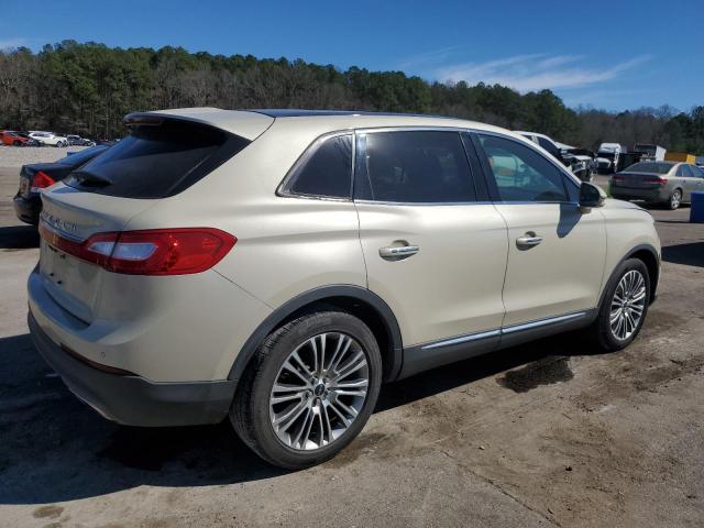 2LMPJ6LR2GBL62249 - 2016 LINCOLN MKX RESERVE Բեժ լուսանկար 3