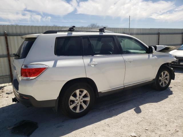 5TDZK3EH7CS051370 - 2012 TOYOTA HIGHLANDER BASE WHITE photo 3