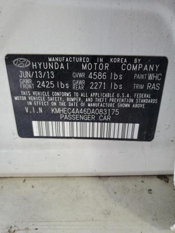 KMHEC4A46DA083175 - 2013 HYUNDAI SONATA HYBRID WHITE photo 12