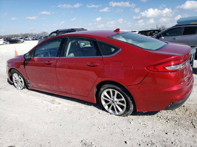 3FA6P0HD6LR143915 - 2020 FORD FUSION SE RED photo 2