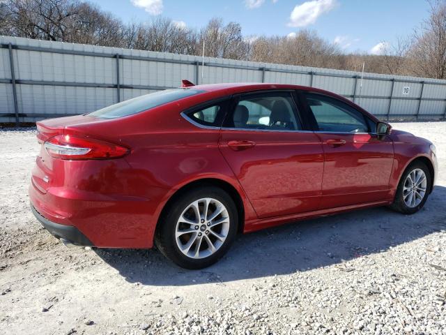 3FA6P0HD6LR143915 - 2020 FORD FUSION SE RED photo 3