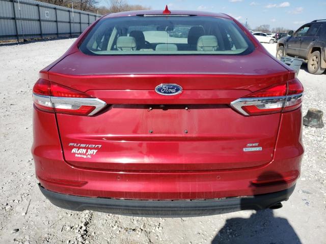 3FA6P0HD6LR143915 - 2020 FORD FUSION SE RED photo 6