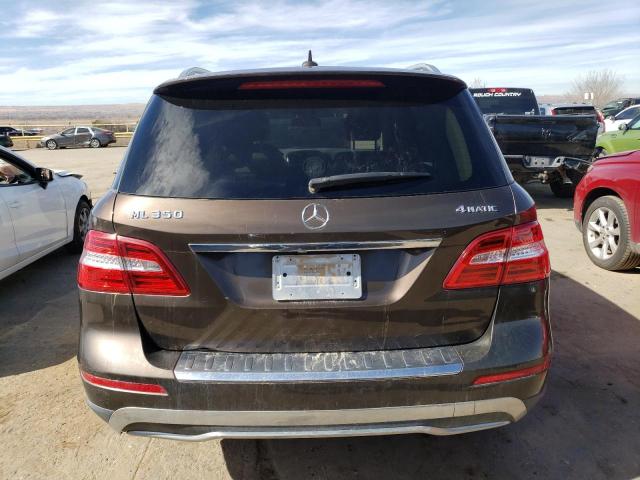 4JGDA5HB0CA002083 - 2012 MERCEDES-BENZ ML 350 4MATIC BROWN photo 6