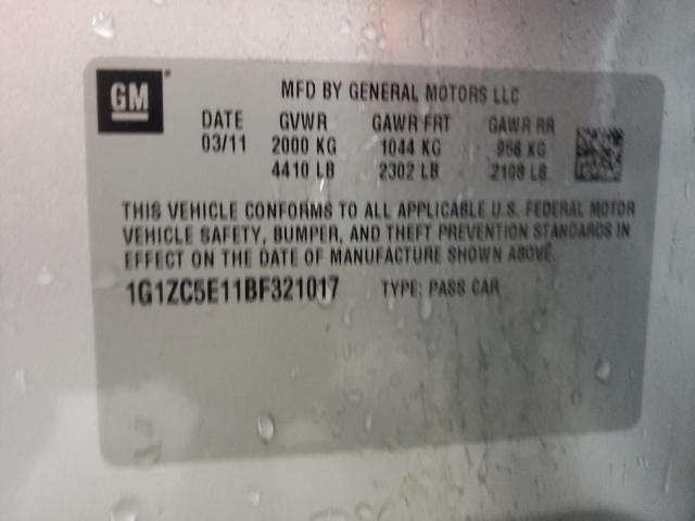 1G1ZC5E11BF321017 - 2011 CHEVROLET MALIBU 1LT Күміс фото 12