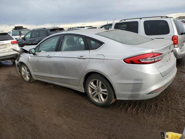 3FA6P0LU7JR103251 - 2018 FORD FUSION SE HYBRID SILVER photo 2