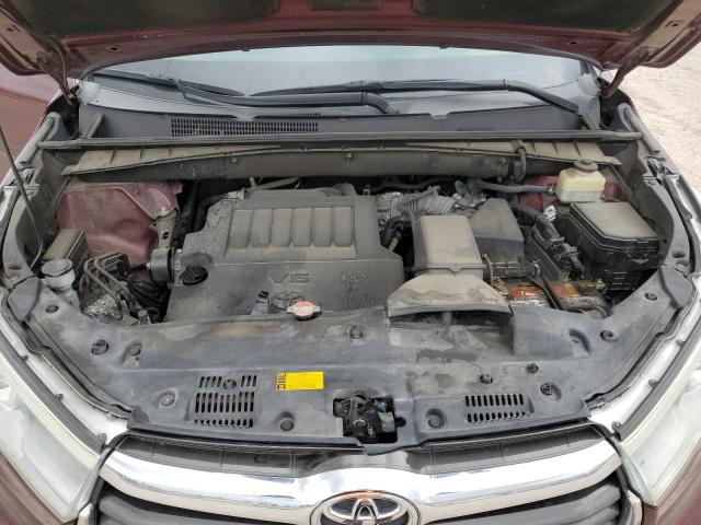 5TDZKRFH7GS155946 - 2016 TOYOTA HIGHLANDER LE BURGUNDY photo 12