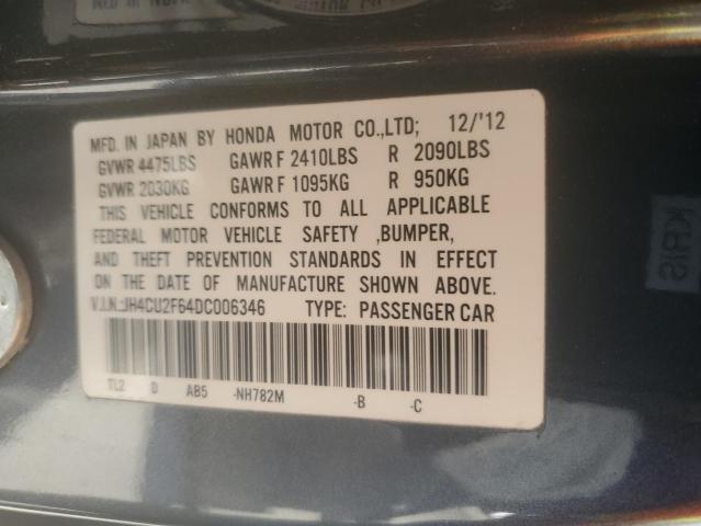 JH4CU2F64DC006346 - 2013 ACURA TSX TECH Grau Foto 13