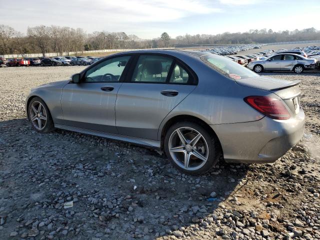 55SWF4KB4GU099107 - 2016 MERCEDES-BENZ C 300 4MATIC SILVER photo 2