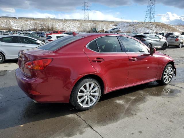 JTHCK262685023596 - 2008 LEXUS IS 250 RED photo 3