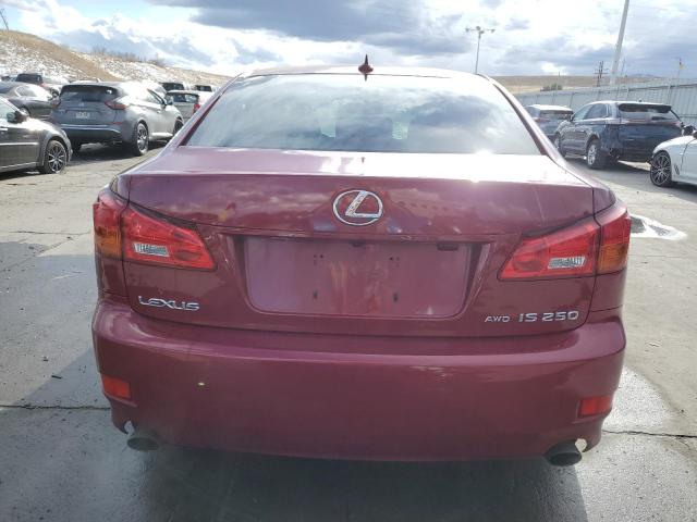 JTHCK262685023596 - 2008 LEXUS IS 250 RED photo 6