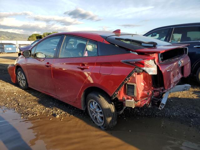 JTDKBRFU6H3054074 - 2017 TOYOTA PRIUS RED photo 2