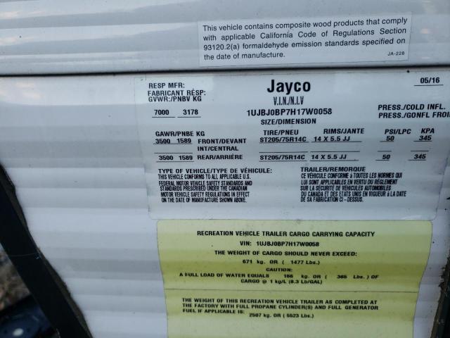 1UJBJ0BP7H17W0058 - 2017 JAYCO JAY FLIGHT WHITE photo 10