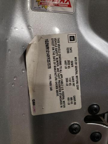 1G2WR1214YF257378 - 2000 PONTIAC GRAND PRIX GTP Gümüş foto 13