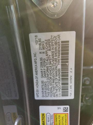 1HGCV1F36JA254265 - 2018 HONDA ACCORD SPORT CHARCOAL photo 13