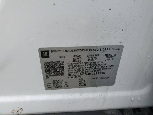 3GKALMEV4KL133796 - 2019 GMC TERRAIN SLE WHITE photo 13