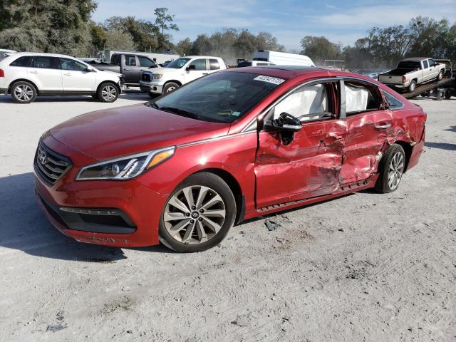 5NPE34AF1HH469071 - 2017 HYUNDAI SONATA SPORT RED photo 1