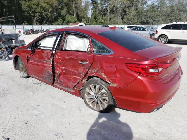 5NPE34AF1HH469071 - 2017 HYUNDAI SONATA SPORT RED photo 2