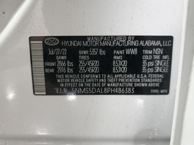 5NMS5DAL8PH486383 - 2023 HYUNDAI SANTA FE CALLIGRAPHY WHITE photo 13