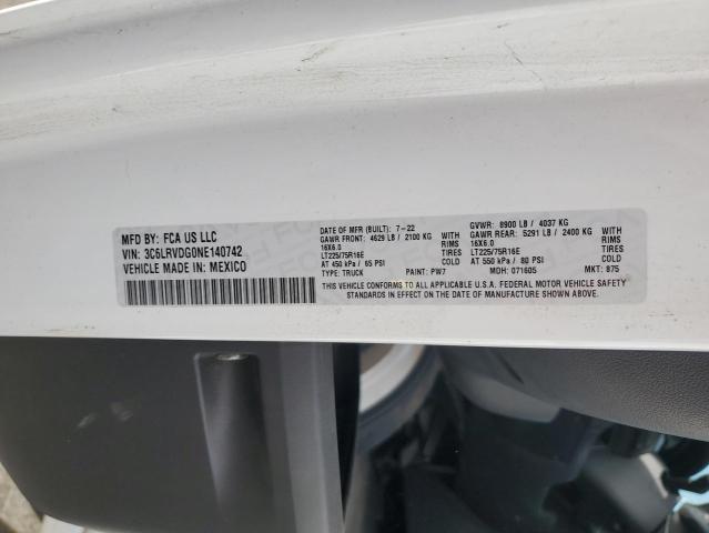3C6LRVDG0NE140742 - 2022 RAM PROMASTER 2500 HIGH Ağ foto 13