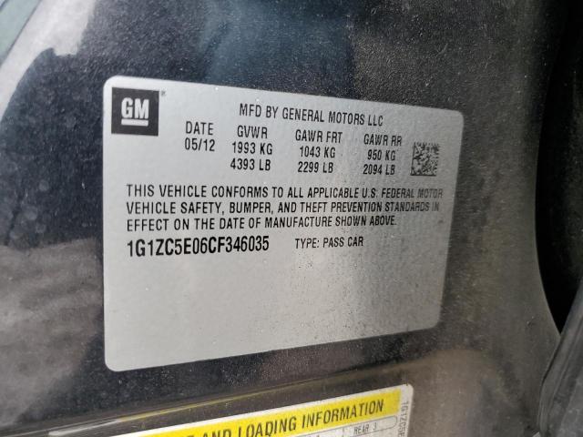 1G1ZC5E06CF346035 - 2012 CHEVROLET MALIBU 1LT CHARCOAL photo 13