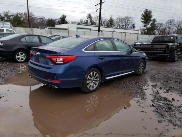 5NPE34AFXGH273998 - 2016 HYUNDAI SONATA SPORT BLUE photo 3