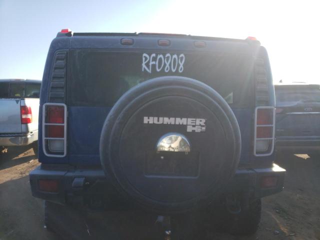 5GRGN23U96H101976 - 2006 HUMMER H2 BLUE photo 6