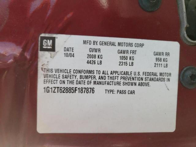 1G1ZT62885F187876 - 2005 CHEVROLET MALIBU MAXX LS 红色 照片 12