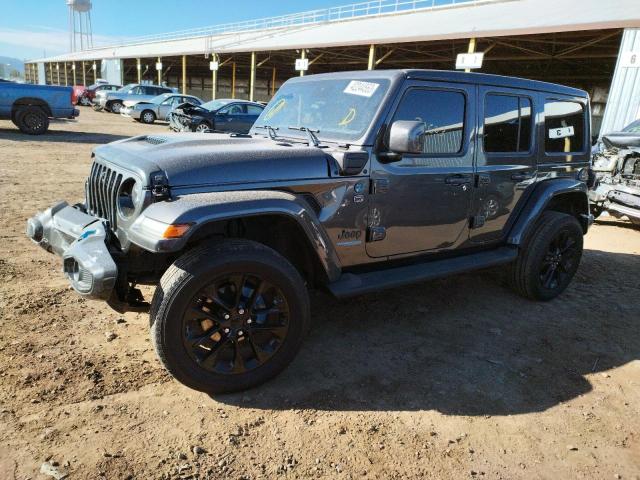 1C4JJXP67MW848318 - 2021 JEEP WRANGLER U SAHARA 4XE CHARCOAL photo 1