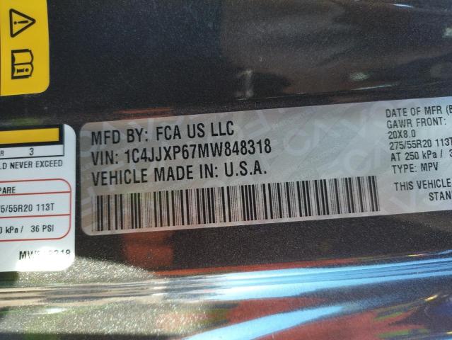 1C4JJXP67MW848318 - 2021 JEEP WRANGLER U SAHARA 4XE CHARCOAL photo 12