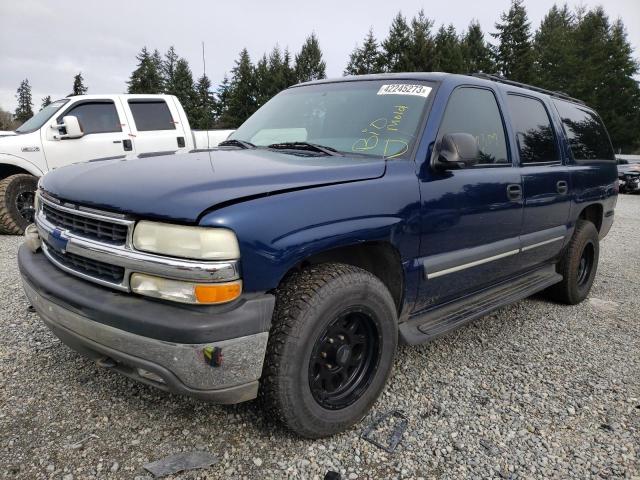 3GNEC16T52G205095 - 2002 CHEVROLET SUBURBAN C1500 BLUE photo 1