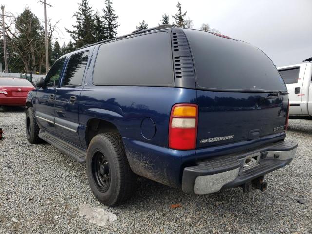 3GNEC16T52G205095 - 2002 CHEVROLET SUBURBAN C1500 BLUE photo 2