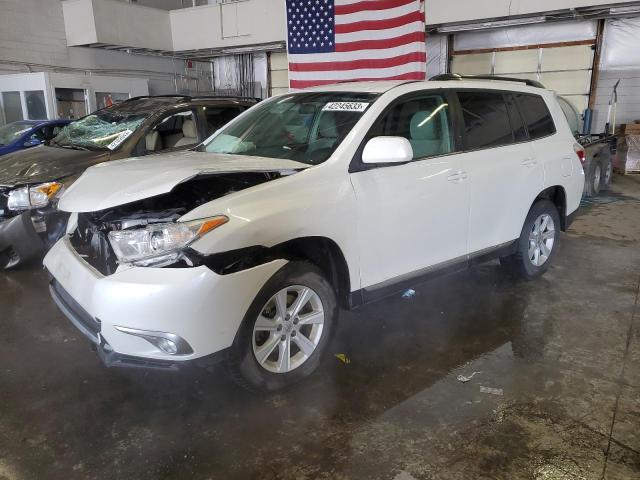 5TDZA3EH3DS031430 - 2013 TOYOTA HIGHLANDER BASE Blanc photo 1