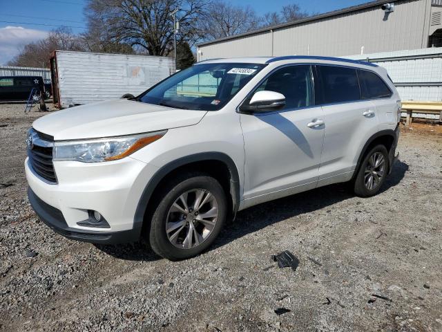 5TDJKRFH2FS144204 - 2015 TOYOTA HIGHLANDER XLE WHITE photo 1