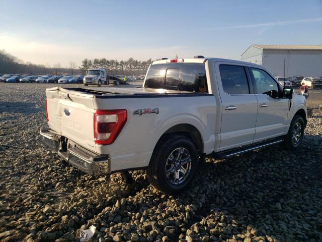 1FTFW1E81NFA01949 - 2022 FORD F150 SUPERCREW WHITE photo 3