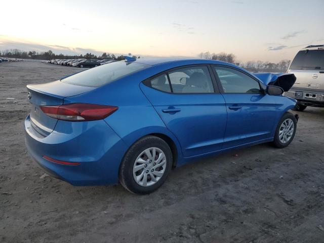 KMHD74LFXHU097177 - 2017 HYUNDAI ELANTRA SE BLUE photo 3